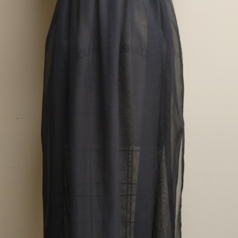 NWOT's Vintage Evening Dressing Gown w Black Sheer Push-Up Bra 36C - Picture 3 of 15